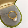 Wholesale Women's Freshwater Pearl Ring Copper Material Flat Round And Bun Round Shape With Advanced Sense And Hollow Mesh Design