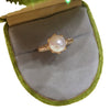 Wholesale Women's Freshwater Pearl Ring Copper Material Flat Round And Rose Buns Round Shape Premium Sense Delicate Crown Style