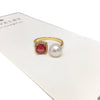 Wholesale Women's Freshwater Pearl Ring Copper Material Round Shape Light Luxury Fashion Jewelry