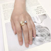 Wholesale Women's Freshwater Pearl Ring With Copper Accessories And Micro Set Zircon Leaf Design