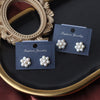 Wholesale Women's Freshwater Pearl S925 Silver Needle Elegant Minimalist Fashion Earrings With Flat Round Rose Buns Round Oblate Shape