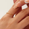 Wholesale Women's Frosted Stainless Steel Geometric Ring With 18K Gold Electroplating Non Fading Niche Jewelry Ins Fashion Style