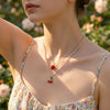 Wholesale Women's Fruit Pattern Fake Pearl And Alloy Electroplated Necklace For Layering