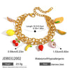 Wholesale Women's Fruit Pattern Titanium Steel And Stainless Steel Electroplated Pendant Necklace With Water Wave Chain