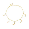 Wholesale Women's Fruit Patterned Anklet With Goldplated Artificial Gemstones And Semiprecious Stones