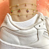 Wholesale Women's Fruit Patterned Anklet With Goldplated Artificial Gemstones And Semiprecious Stones