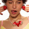 Wholesale Women's Fruit Patterned Copper And Resin Electroplated Necklace With Oshaped Chain Luxury Jewelry