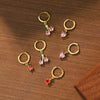 Wholesale Women's Fruit Shape S925 Sterling Silver Inlaid Zircon Earrings