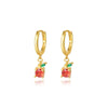 Wholesale Women's Fruit Shape S925 Sterling Silver Inlaid Zircon Earrings