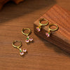 Wholesale Women's Fruit Shape S925 Sterling Silver Inlaid Zircon Earrings