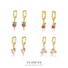 Wholesale Women's Fruit Shape S925 Sterling Silver Inlaid Zircon Earrings
