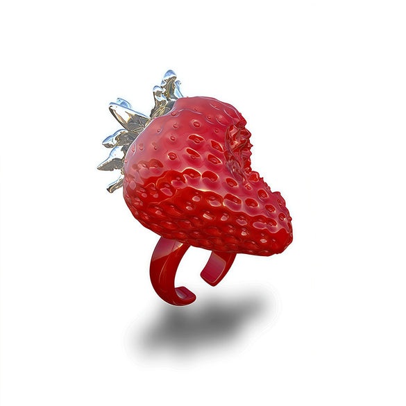 Wholesale Women's Fruit Shaped Copper Resin Electroplated Ochain Pendant Necklace