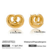 Wholesale Women's Fruit Shaped Stainless Steel Electroplated Red Rhinestone Cherry Earrings