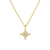 Wholesale Women's Full Diamond Eight Awn Star 925 Silver Necklace With Cross Chain Pendant