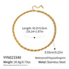 Wholesale Women's Future Style Geometric Heart Horseshoe 18K Real Gold Plated Handmade Chain Necklace Jewelry
