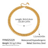 Wholesale Women's Future Style Geometric Heart Horseshoe 18K Real Gold Plated Handmade Chain Necklace Jewelry