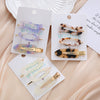 Wholesale Women's Geometric Acetic Acid Hair Clips Electroplated Hair Accessories