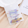 Wholesale Women's Geometric Acetic Acid Hair Clips Electroplated Hair Accessories