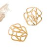 Wholesale Women's Geometric Alloy And Stainless Steel Electroplated Hollow Line Water Drop Earrings