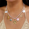 Wholesale Women's Geometric Alloy Conch Sun Pendant Necklace With Regular Chain Electroplated For Summer
