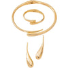 Wholesale Women's Geometric Alloy Electroplated Accessories Set Including Water Drop Earrings Choker Bracelet And Punk Simple Necklace