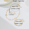 Wholesale Women's Geometric Alloy Electroplated Clover Bracelet And Necklace Jewelry