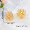 Wholesale Women's Geometric Alloy Electroplated Hollow Flower Earrings
