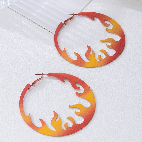 Wholesale Women's Geometric Alloy Electroplated Hoop Earrings Accessories