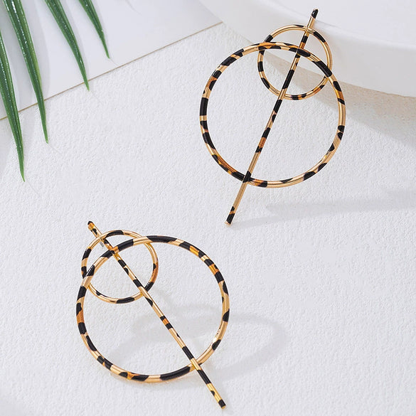 Wholesale Women's Geometric Alloy Electroplated Stainless Steel Earrings Versatile Style