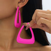 Wholesale Women's Geometric Alloy Electroplated Stainless Steel Earrings