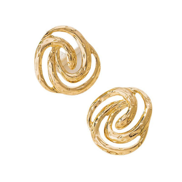 Wholesale Women's Geometric Alloy Electroplated Stud Earrings