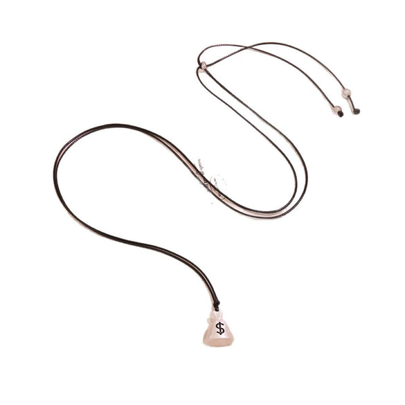 Wholesale Women's Geometric Alloy Money Bag Pendant Necklace Sweater Chain Accessories