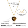 Wholesale Women's Geometric Ancient Style Tiger Eye Stone Stainless Steel Electroplated Necklace Jewelry