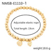 Wholesale Women's Geometric And Heart Shape 18K Gold Electroplated Stainless Steel Bracelet In Fashion Style
