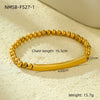 Wholesale Women's Geometric And Heart Shape 18K Gold Electroplated Stainless Steel Bracelet In Fashion Style