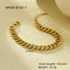 Wholesale Women's Geometric And Heart Shape 18K Gold Electroplated Stainless Steel Bracelet In Fashion Style