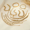 Wholesale Women's Geometric And Heart Shape 18K Gold Electroplated Stainless Steel Bracelet In Fashion Style