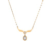 Wholesale Women's Geometric Angel Wings And Pearls Stainless Steel 18K Gold Electroplated Vintage Elegant Clavicle Necklace