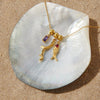 Wholesale Women's Geometric Animal Stainless Steel Fish Pendant Necklace With Vacuum Real Gold Plating