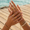 Wholesale Women's Geometric Animal Stainless Steel Rings With Vacuum Real Gold Plating In Pvd Furnace