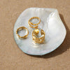 Wholesale Women's Geometric Animal Stainless Steel Rings With Vacuum Real Gold Plating In Pvd Furnace