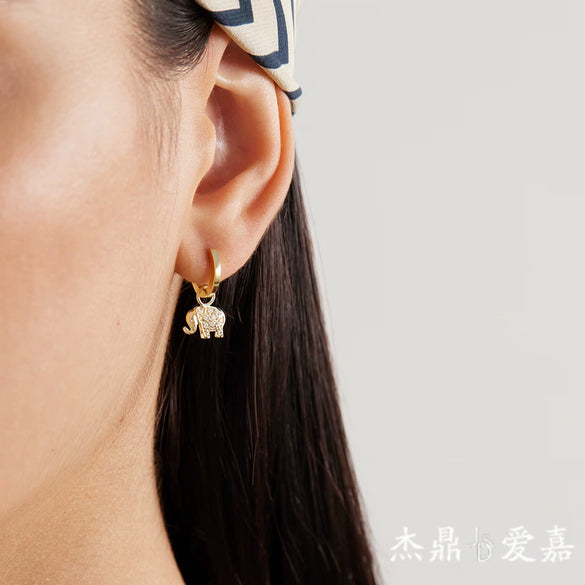 Wholesale Women's Geometric Animal Style Stainless Steel Electroplated Earrings And Ear Clips