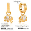 Wholesale Women's Geometric Animal Style Stainless Steel Electroplated Earrings And Ear Clips