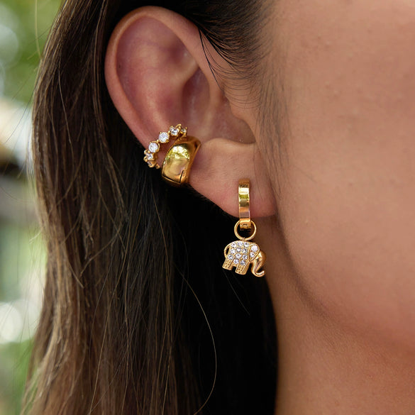 Wholesale Women's Geometric Animal Style Stainless Steel Electroplated Earrings And Ear Clips