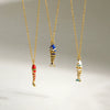 Wholesale Women's Geometric Animal Style Stainless Steel Oildrip Fish Pendant Necklace With Vacuum Real Gold Plating