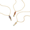 Wholesale Women's Geometric Animal Style Stainless Steel Oildrip Fish Pendant Necklace With Vacuum Real Gold Plating