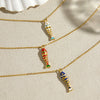 Wholesale Women's Geometric Animal Style Stainless Steel Oildrip Fish Pendant Necklace With Vacuum Real Gold Plating