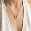 Wholesale Women's Geometric Animal Zodiac Stainless Steel 18K Gold Plated Pendant Necklace