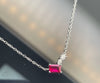 Wholesale Women's Geometric Anise Cultivation Emerald 925 Silver Inlay Clavicle Chain Necklace