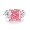 Wholesale Women's Geometric Aquamarine Ring In S925 Sterling Silver With Highcarbon Diamond Zircon